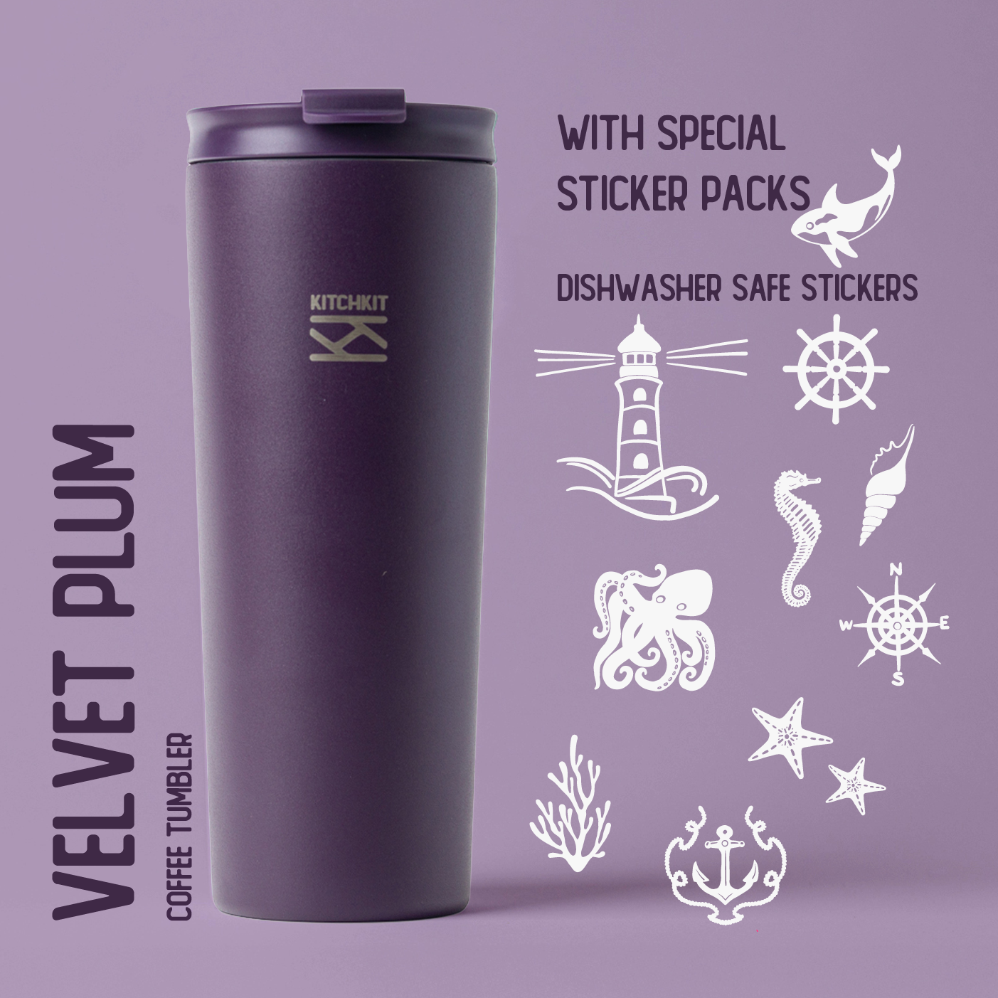 Velvet Plum Steel Coffee Tumbler