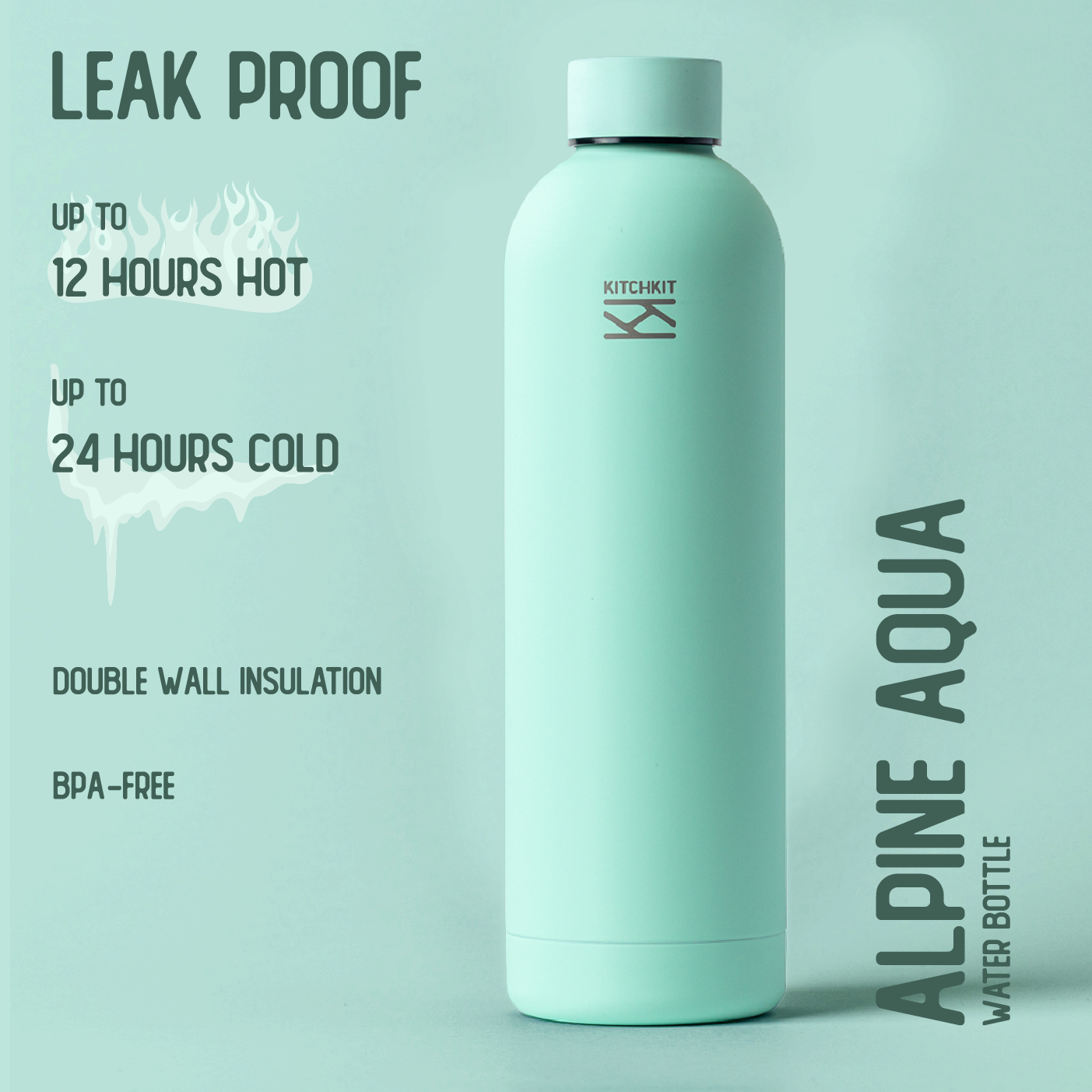 Alpine Aqua Steel Water Bottle