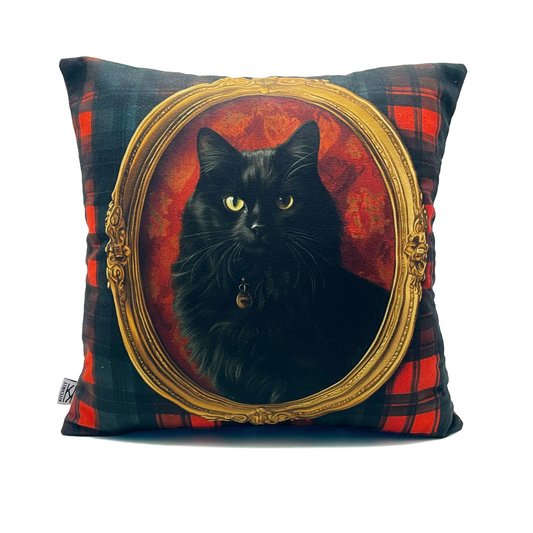 Black Cat Cushion Cover