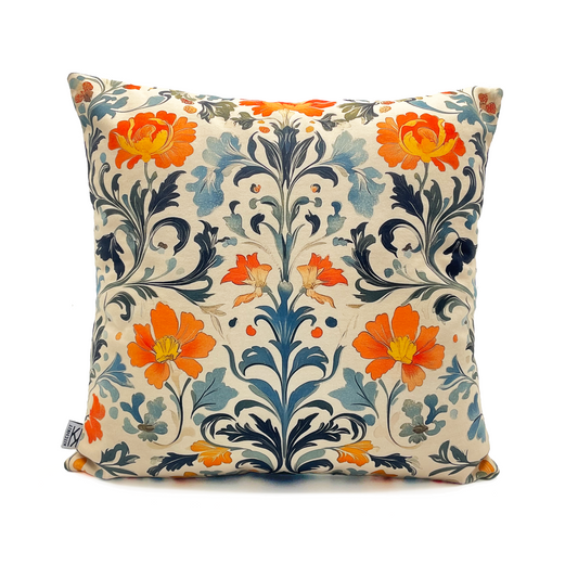 Orange Tapestry Cushion Cover