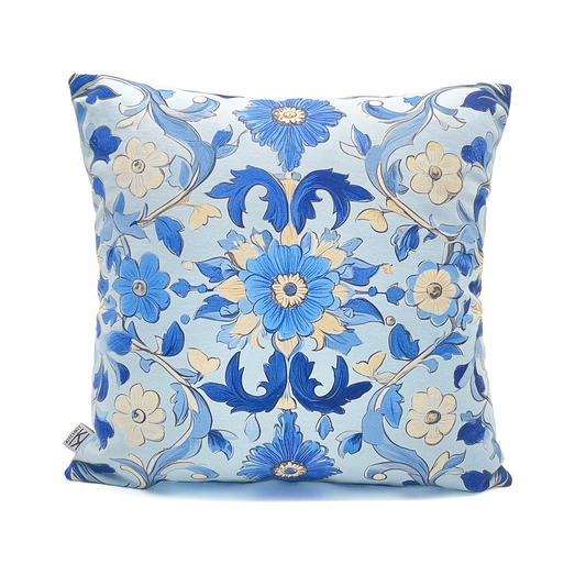 Blue Tapestry Cushion Cover