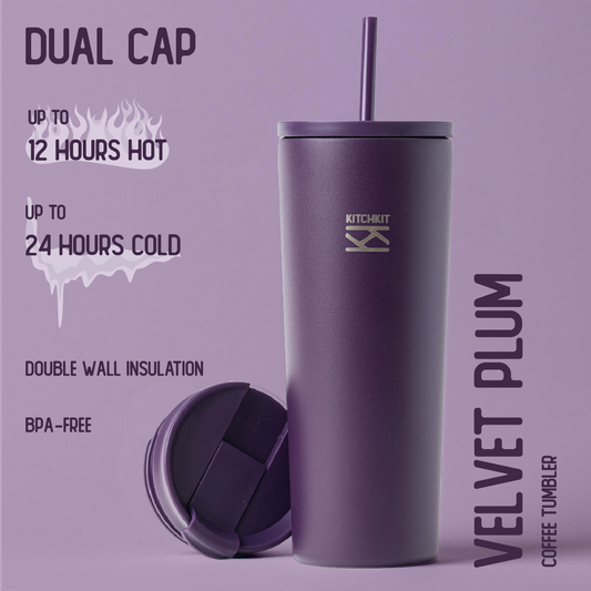 Velvet Plum Steel Coffee Tumbler